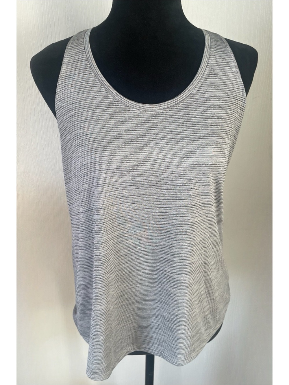 Athletic Works grey striped activewear tank top, like new!